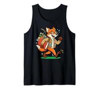 Lindo Zorro de Dibujos Animados de Regreso a la Escuela Vida Camiseta sin Mangas