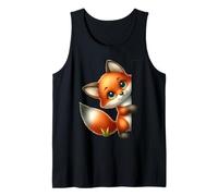 Lindo Zorro Mirando Adorable Animal Camiseta sin Mangas