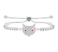 Lindo Zorro Tenis Cubic Zirconia Ajustable Deslizador Bolo Tenis Pulseras joyería Animal para Mujeres niñas Regalos YA4928