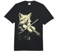 Lindo Zorro Tocando Violín Divertido Músico Animal Violinista Comfort Colors Adult Heavyweight T-Shirt