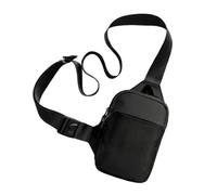 LINDOGEP Bolso bandolera unisex pequeño para colgar con cartera, impermeable, apto para teléfonos inteligentes de hasta 7.5 pulgadas, color negro, negro, S