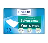 LINDOR, Empapadores de Cama 60x90, Salvacamas para Adultos, Protector de Camas, Sillas y Sillones, Desechables, Alta Absorción y Fragancia a Jazmín, 30 Unidades