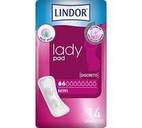 Lindor Lady: Compresas para Mujeres con Pérdidas de Orina, Mini, Protectores y Absorbentes para Incontinencia, 14 unidades