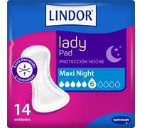 Lindor Lady Pad Compresas Maxi Night 14 uds