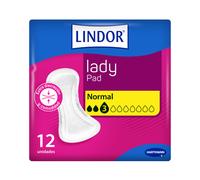 Lindor Lady Pad Normal 3 Gotas 12 unidades