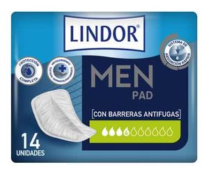 Lindor Men Pad Extra 14 Unidades - Incontinencia Masculina Leve