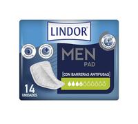 Lindor MEN Protectores Extra 4 Gotas Incontinencia 14 uds