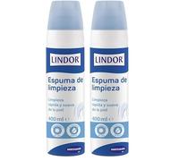 Lindor Skin Espuma de Limpieza, Espuma Limpiadora Compatible con los Mecanismos de Protección Propios de la Piel, Contiene Creatina, pH Neutro, 400 ml (Paquete de 2)