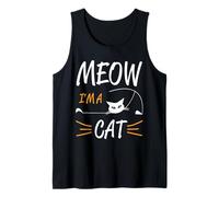 Lindos amantes de los gatos de Halloween, divertido maullido, soy una mamá gato papá Camiseta sin Mangas
