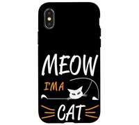 Lindos amantes de los gatos de Halloween, divertido maullido, soy una mamá gato papá Carcasa para iPhone X/XS
