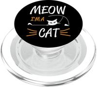 Lindos amantes de los gatos de Halloween, divertido maullido, soy una mamá gato papá PopSockets PopGrip para MagSafe