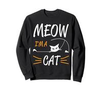 Lindos amantes de los gatos de Halloween, divertido maullido, soy una mamá gato papá Sudadera