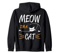 Lindos amantes de los gatos de Halloween, divertido maullido, soy una mamá gato papá Sudadera con Capucha