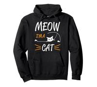 Lindos amantes de los gatos de Halloween, divertido maullido, soy una mamá gato papá Sudadera con Capucha