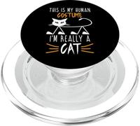 Lindos amantes de los gatos de Halloween: es divertido, soy realmente una mamá y un papá de gatos PopSockets PopGrip para MagSafe