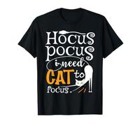 Lindos amantes de los gatos de Halloween - Humor Hocus Pocus Cat Mom & Dad Camiseta