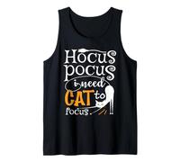 Lindos amantes de los gatos de Halloween - Humor Hocus Pocus Cat Mom & Dad Camiseta sin Mangas