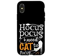 Lindos amantes de los gatos de Halloween - Humor Hocus Pocus Cat Mom & Dad Carcasa para iPhone X/XS