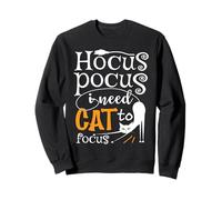 Lindos amantes de los gatos de Halloween - Humor Hocus Pocus Cat Mom & Dad Sudadera