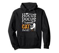 Lindos amantes de los gatos de Halloween - Humor Hocus Pocus Cat Mom & Dad Sudadera con Capucha