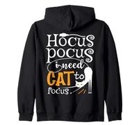 Lindos amantes de los gatos de Halloween - Humor Hocus Pocus Cat Mom & Dad Sudadera con Capucha