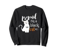 Lindos amantes de los gatos de Halloween - Pretend I'm A Black Cat Mom Dad Sudadera