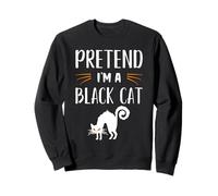 Lindos amantes de los gatos de Halloween - Pretend I'm A Black Cat Mom Dad Sudadera
