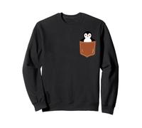 Lindos Amantes del diseño de pingüinos, Divertido pingüino en Bolsillo Sudadera