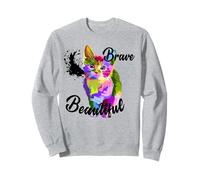 Lindos amantes del gatito | Cat love valiente y hermoso Sudadera