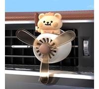 Lindos ambientadores de coche con diseño de oso piloto, clips de ventilación de oso, decoraciones de difusor giratorio de coche de dibujos animados, clips de salida de aire acondicionado automático