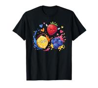 Lindos Amigos Kawaii Fresa limón arándanos Camiseta