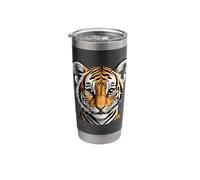 Lindos animales de la selva Tigre Niños Mascotas Vaso térmico de acero inoxidable de doble pared