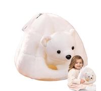 lindos animales de peluche, animales de peluche para abrazar,Lindo animal en la cueva | Lindo pingüino ballena oso polar peluche para fiestas temáticas de animales, regalo de peluche para niños