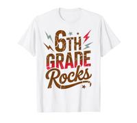 Lindos autógrafos del escuadrón de Maestros de Banda de Primer día de 6º Grado Camiseta gráfica económica, Hombre, Blanco, XL