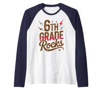 Lindos autógrafos del escuadrón de Maestros de Banda de Primer día de 6º Grado Camiseta Manga Raglan