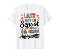 Lindos autógrafos del último día de 4º Grado 2026 Escribe mis Recuerdos Camiseta