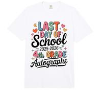 Lindos autógrafos del último día de 4º Grado 2026 Escribe mis Recuerdos Comfort Colors Adult Heavyweight T-Shirt