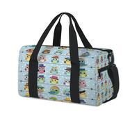 Lindos bolsos de lona deportivos con diseño de búhos para niños, niñas, mujeres, hombres, para fin de semana, para la noche, para fin de semana, bolsa de viaje para llevar al gimnasio, bolsas de lona