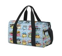 Lindos bolsos deportivos de lona con diseño de búhos para niños, niñas, mujeres, hombres, durante la noche, fin de semana, bolsa de viaje para llevar al gimnasio, bolsas de lona casuales