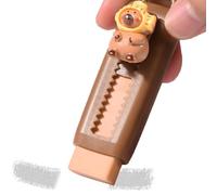 Lindos Borradores De Carpincho: PP, Diseño De Goma Retráctil De Empujar Y Tirar, Borrador De Gomas De Dibujos Animados, Borrado De Arte Para Dibujar Y Escribir | Divertida Herramienta De Papelería Cap