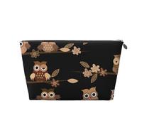 Lindos búhos Marrones de Dibujos Animados, Bolsa de artículos de tocador Bolsa de Maquillaje Bolsa de cosméticos Bolsa de artículos de tocador de Viaje portátil