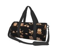 Lindos búhos Marrones de Dibujos Animados, Bolsa de Viaje de Gran Capacidad, Bolso Redondo, Bolsa de Viaje Deportiva, Bolsa de Mano, Bolsa de Fitness