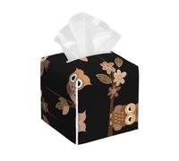 Lindos búhos Marrones de Dibujos Animados,Dispensador de pañuelos, Funda para Caja de pañuelos, dispensador de pañuelos
