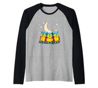 Lindos Búhos Pansexuales Divertida Noche De Luna del Orgullo Camiseta Manga Raglan