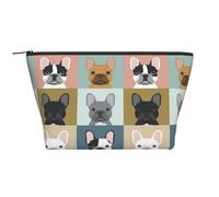 Lindos Bulldogs franceses, Bolsa de artículos de tocador Bolsa de Maquillaje Bolsa de cosméticos Bolsa de artículos de tocador de Viaje portátil