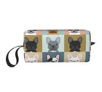Lindos Bulldogs franceses, Bolsa de Maquillaje Bolsa de cosméticos Bolsa de artículos de tocador de Viaje portátil Bolsa de Maquillaje