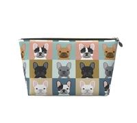 Lindos Bulldogs franceses, Bolsa de Maquillaje Bolsa de cosméticos Bolsa de artículos de tocador de Viaje portátil Bolsa de artículos de tocador