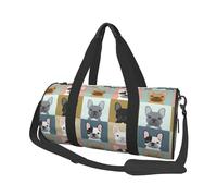 Lindos Bulldogs franceses, Bolsa de Viaje de Gran Capacidad, Bolso Redondo, Bolsa de Viaje Deportiva, Bolsa de Mano, Bolsa de Fitness