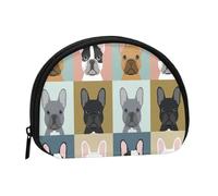 Lindos Bulldogs Franceses, Bolsa pequeña para Guardar Toallas sanitarias y Maquillaje, Monedero para cosméticos de Mujer