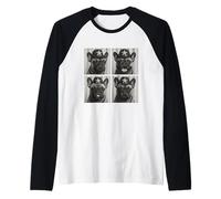 Lindos Bulldogs Franceses Divertidos Vaquero Perros Animales Occid Camiseta Manga Raglan